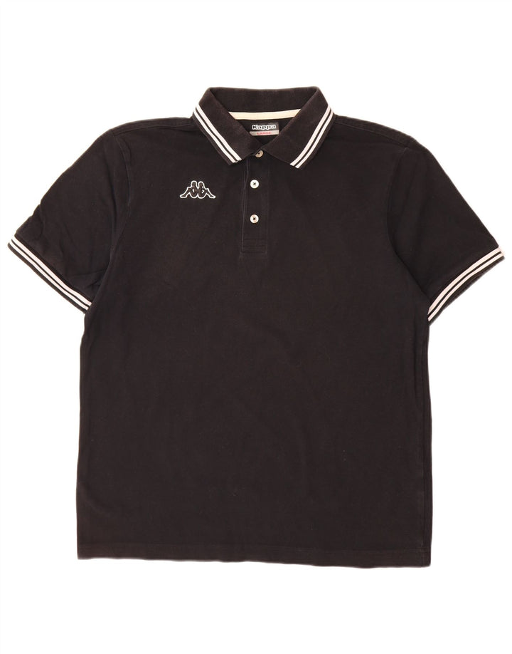 Kappa Polo Homme Large Noir Rayé