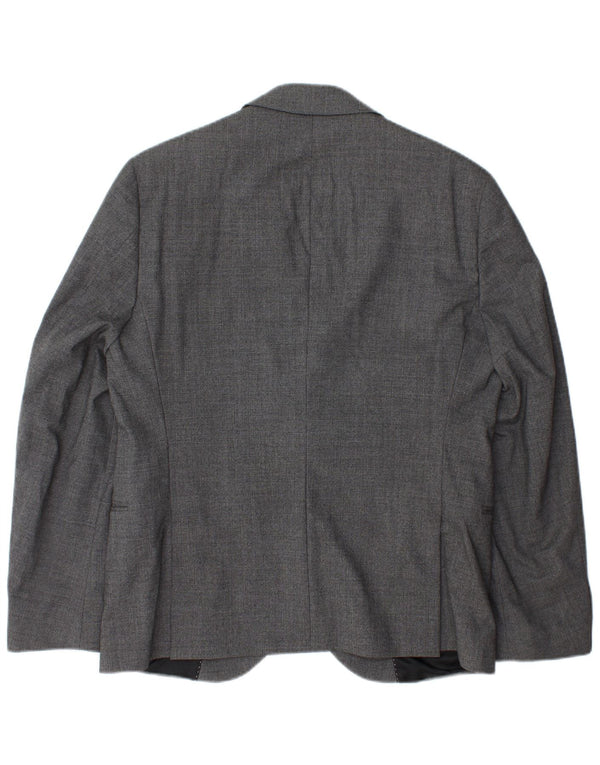 Daniele Alessandrini Mens 2 Button Blazer Jacket IT 52 XL Grey Houndstooth