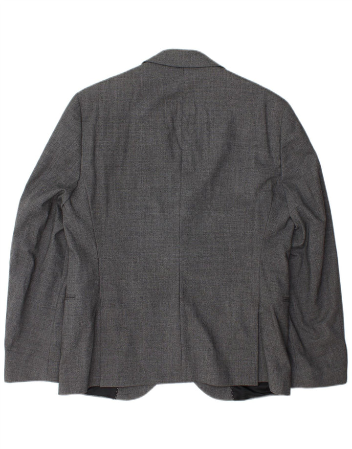 Daniele Alessandrini Veste Blazer 2 Boutons Homme IT 52 XL Pied-de-Poule Gris