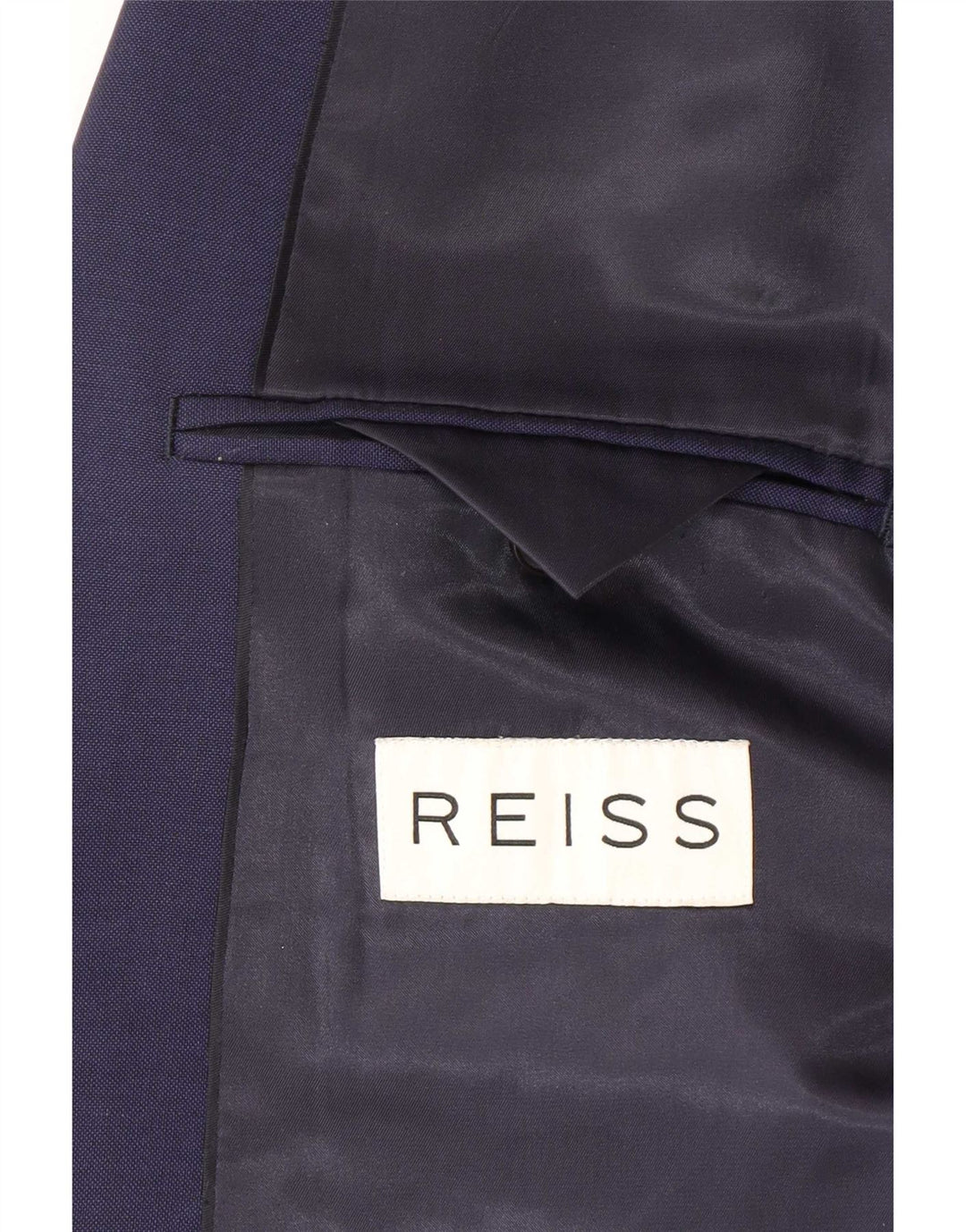 Reiss Veste Blazer 1 Bouton Homme UK 38 Laine Bleu Marine Moyen