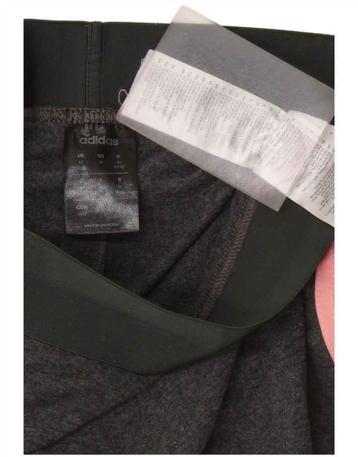 Adidas Legging court pour femme UK 12/14 Gris moyen en coton