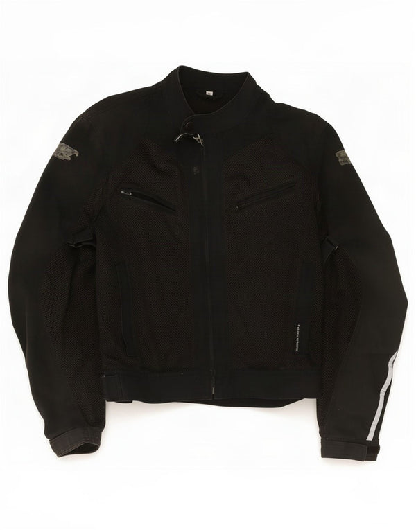 Tucano Urbano Mens Racer Jacket UK 38 Medium Black Colourblock Cotton