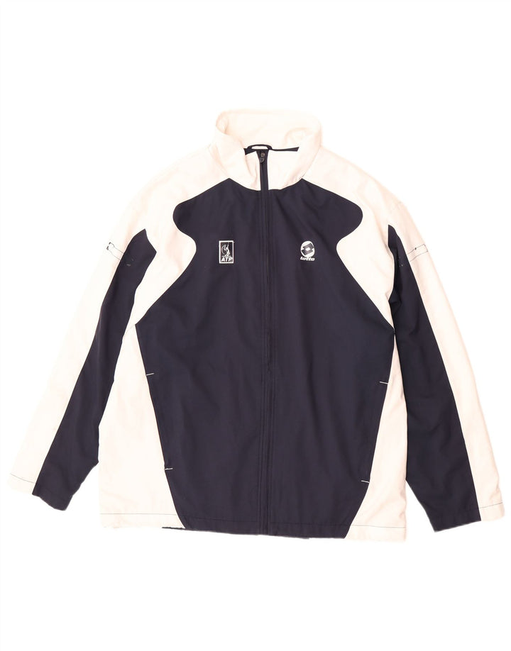 Lotto Veste de survêtement pour homme Taille L Bleu marine Colorblock Polyester