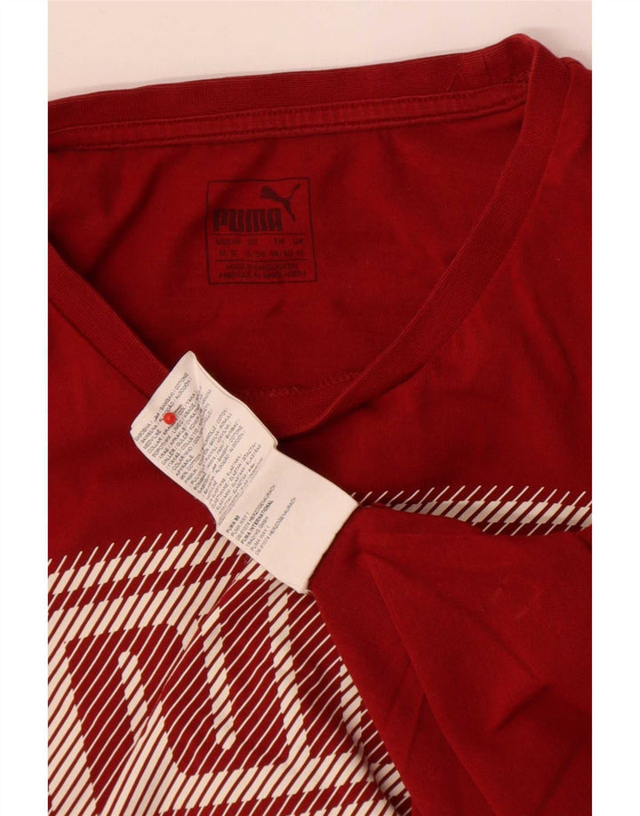 Puma T-Shirt Graphic Homme Rouge Moyen Coton