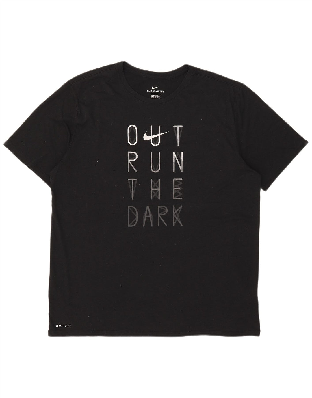 Nike Hommes Dri Fit Graphic T-Shirt Top XL Noir Polyester