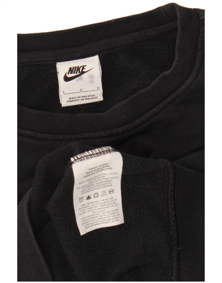 Nike Womens Sweatshirt Jumper UK 16 Grand Noir Coton