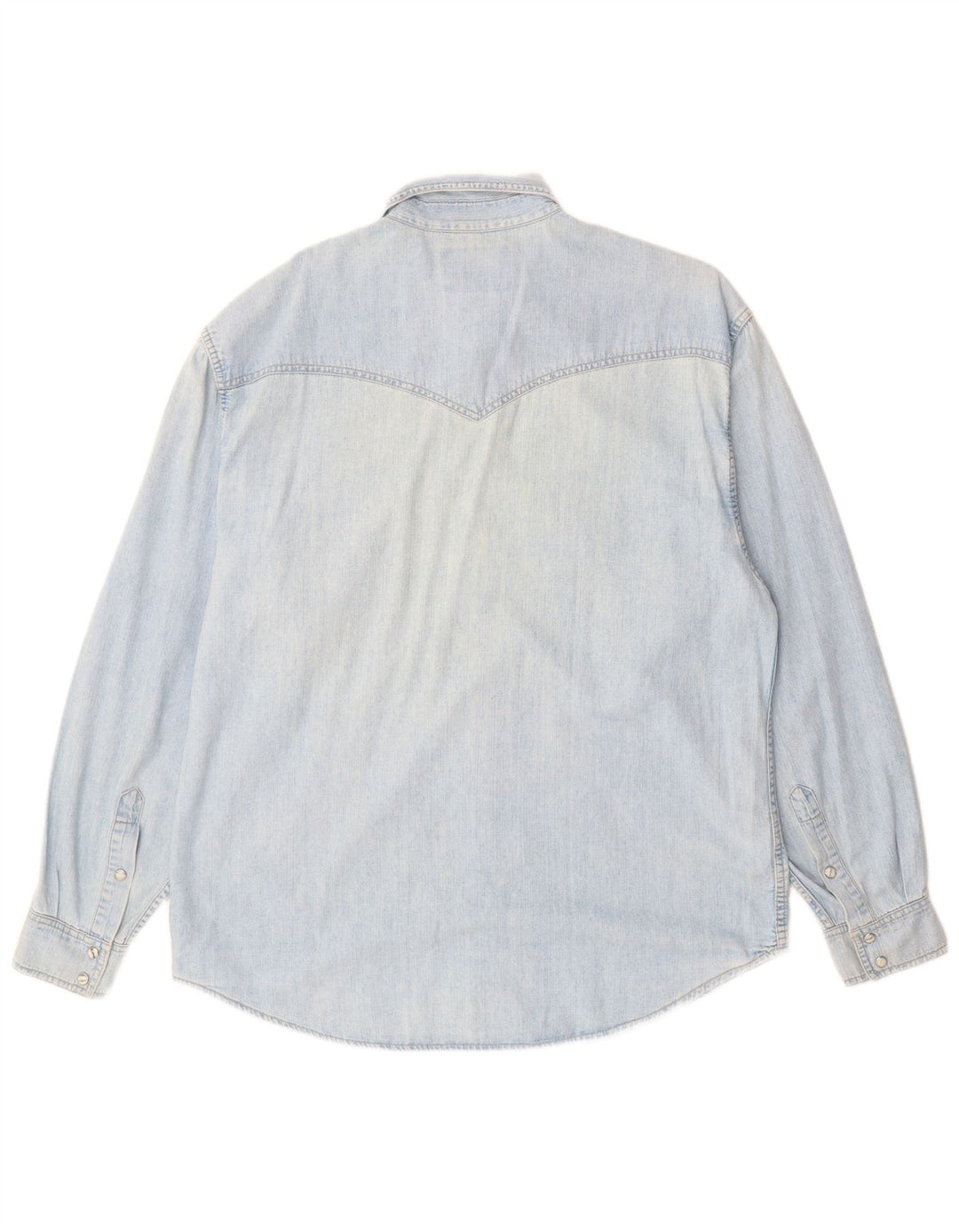 Wrangler Chemise en jean western pour homme en coton bleu moyen