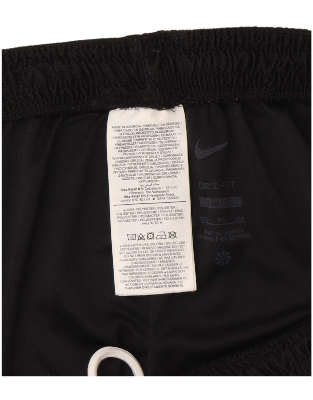 Nike Short de sport Dri Fit Slim Fit pour homme 2XL Noir Polyester