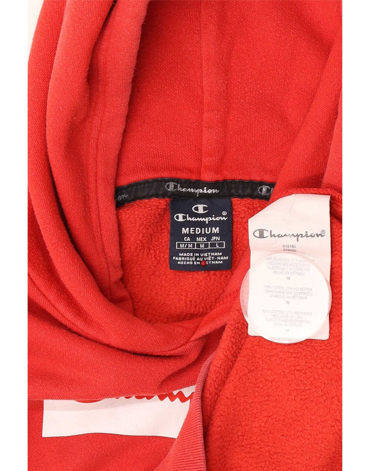 Champion Pull à Capuche Graphique Homme Rouge Moyen Coton