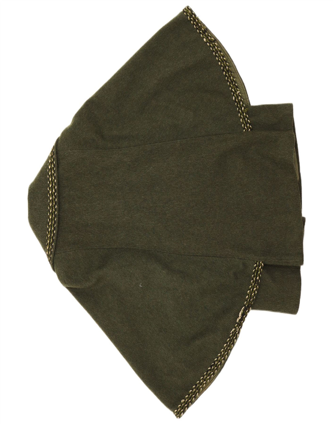 vintage Femme Poncho Coat EU 38 Laine Kaki Moyenne