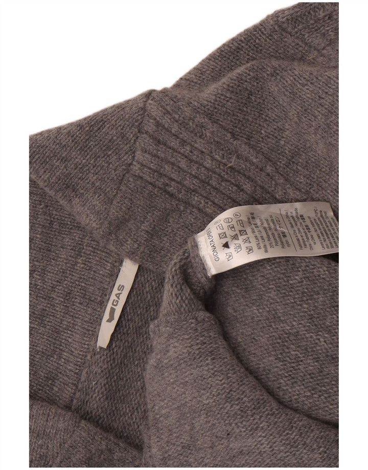Gas Cardigan Homme Pull Petit Gris Laine