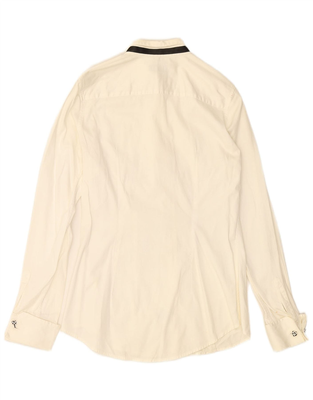 FRED PERRY Chemise Femme UK 12 Medium Off White Coton