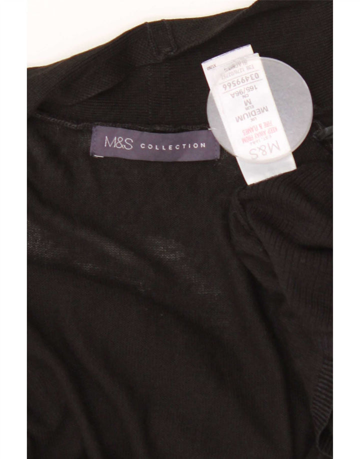 Marks & Spencer Pull cardigan ouvert long pour femme UK 12 Noir moyen