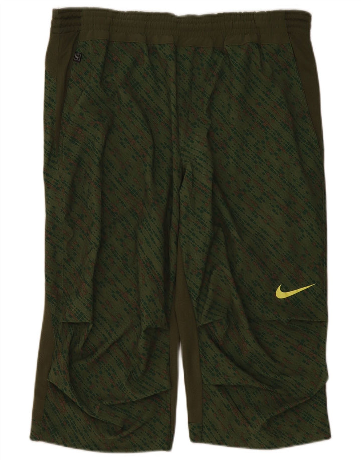 Nike Homme Bermuda Sport Short Large Kaki Géométrique