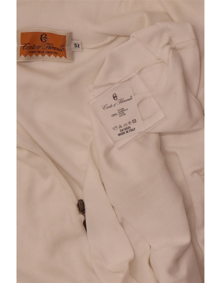 CONTE OF FLORENCE Haut de survêtement à col zippé pour femme IT 52 2XL Blanc