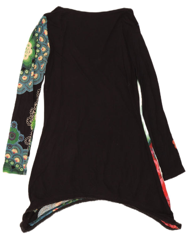 Desigual Robe tunique à manches longues pour femme UK 42 Medium Multicolore Floral