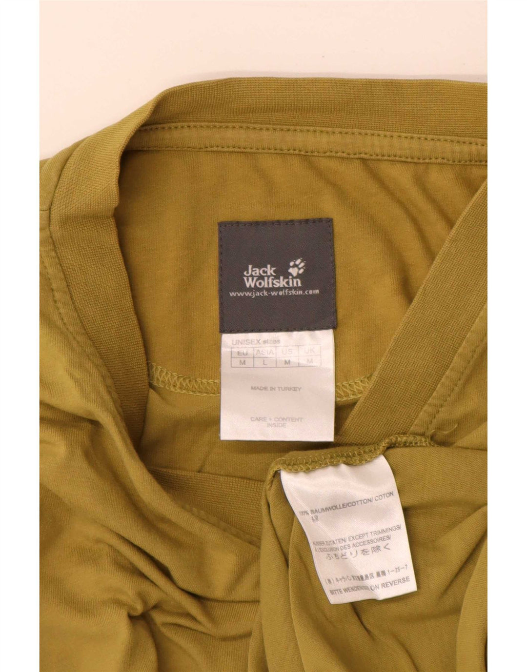 Jack Wolfskin T-Shirt Homme Kaki Moyen Coton