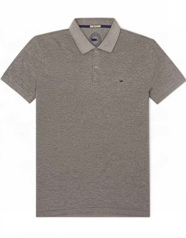 Gas Mens Polo Shirt 2XL Grey Flecked Cotton