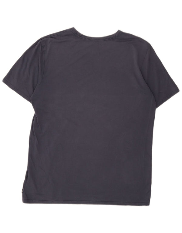 Nike Hommes Dri Fit Graphic T-Shirt Haut Large Bleu Marine Coton