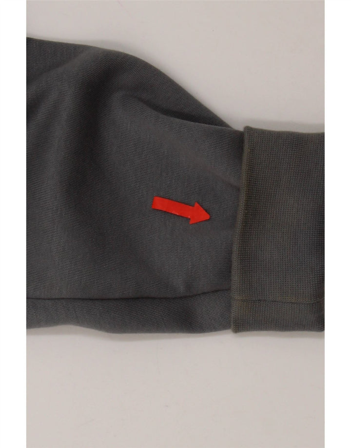 Nike Sweat à capuche zippé graphique en coton color block gris moyen pour homme
