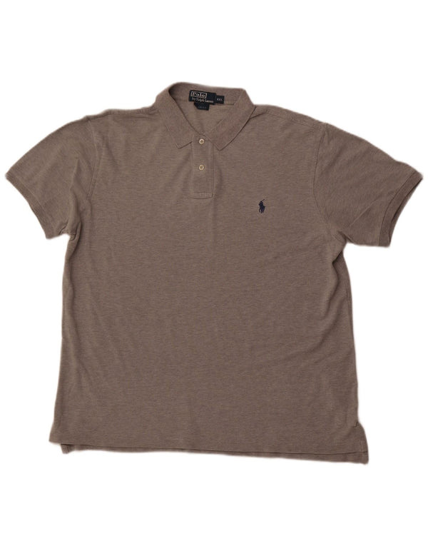 POLO RALPH LAUREN Polo Coupe Slim Homme 2XL Gris Coton