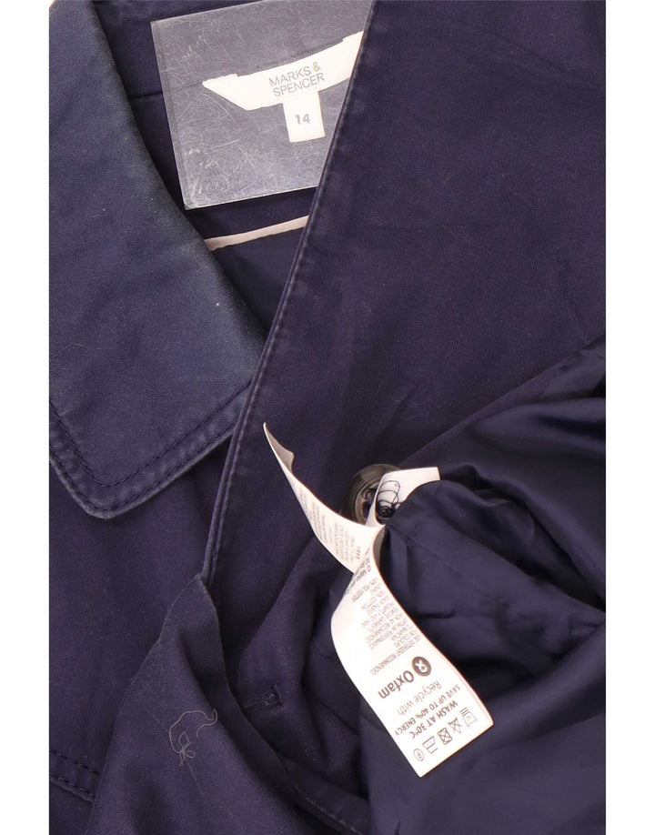 Marks & Spencer Trench court pour femme UK 14 Bleu marine moyen