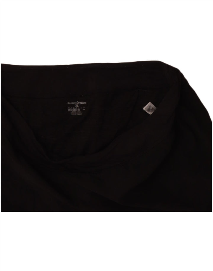 REEBOK Short de sport pour femme UK 20/22 XL Noir Polyester