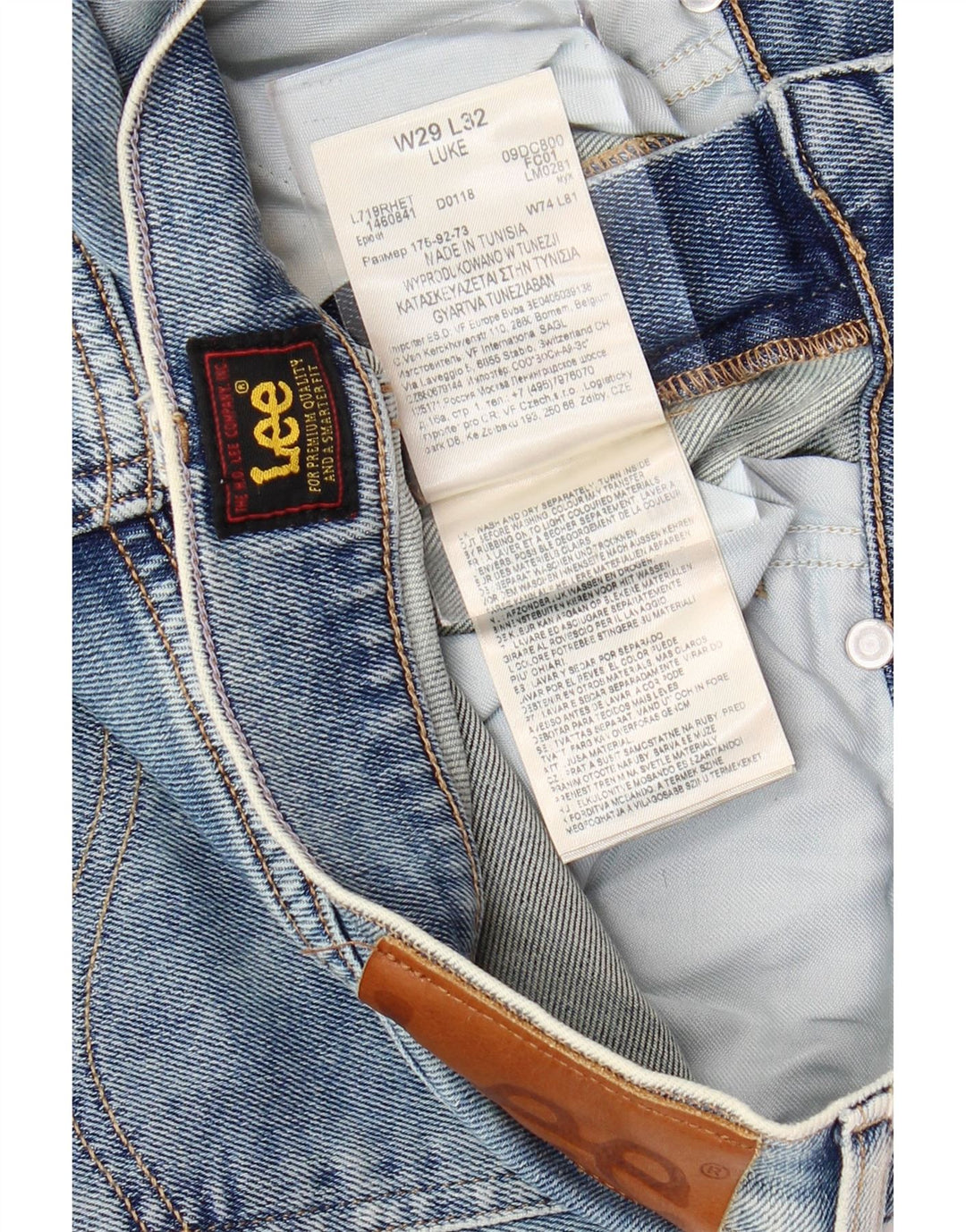 LEE Jean Skinny Luke Homme W29 L32 Bleu Coton