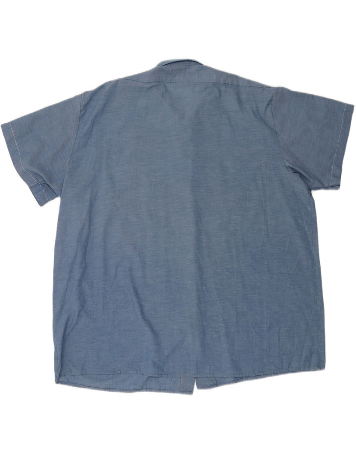 Dickies Chemise à manches courtes pour homme 4XL Bleu Polyester