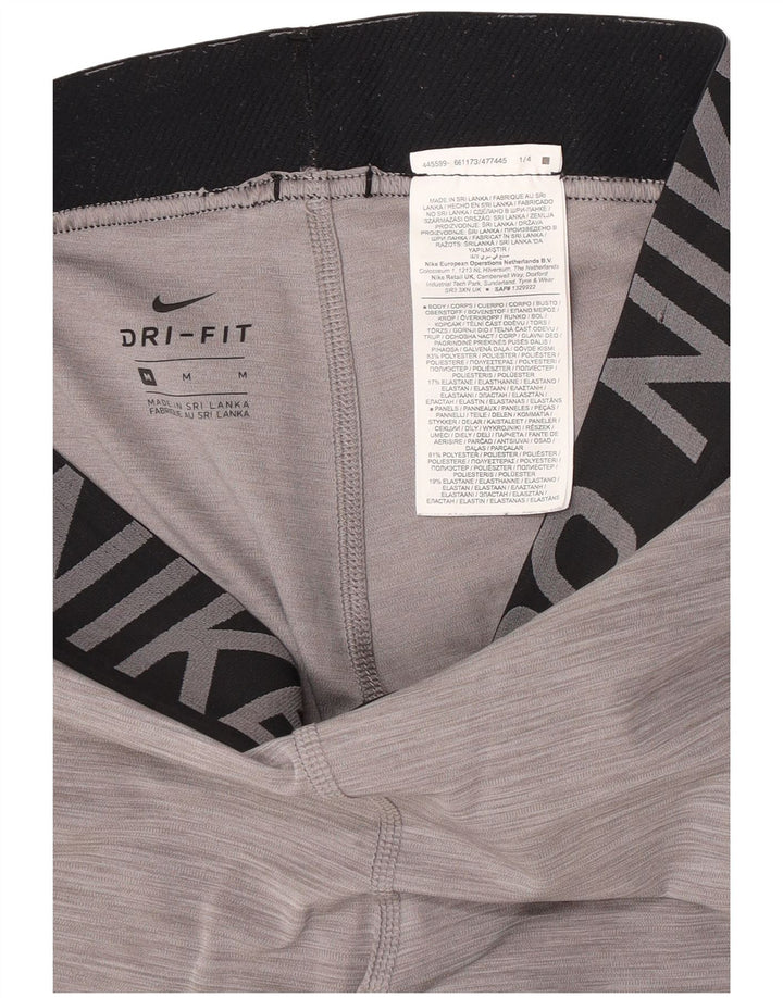 Nike Legging graphique Dri Fit pour femme UK 12 Gris moyen Colourblock