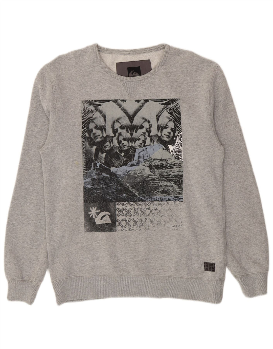 Quiksilver Sweat-shirt graphique pour homme, grand, gris, coton