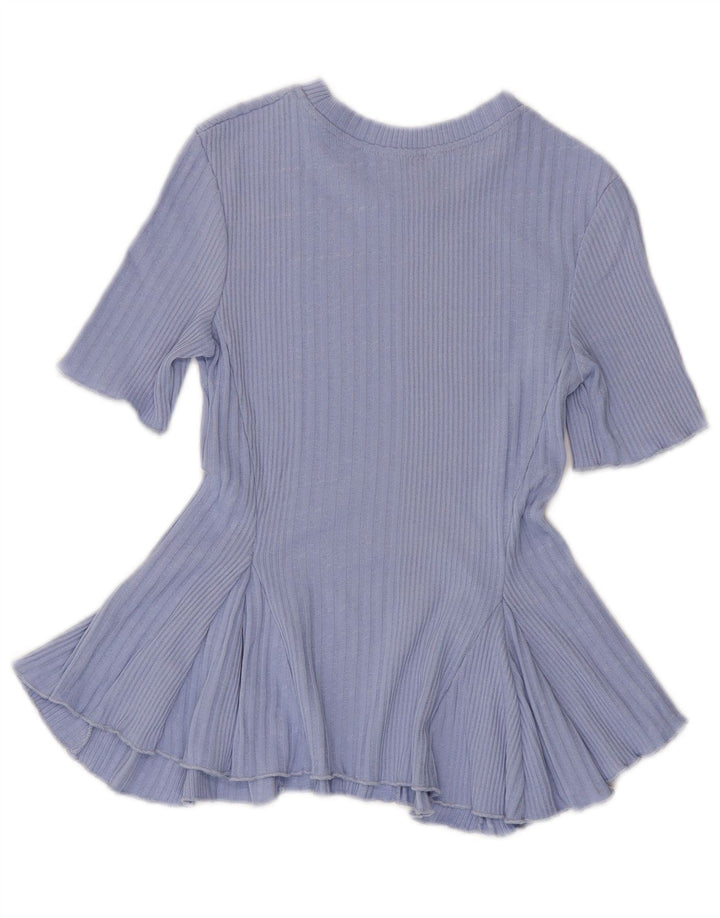 ZARA Femme Crop Top UK 8 Small Violet