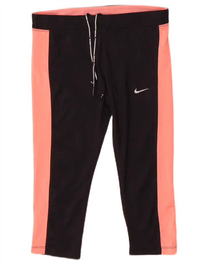 Nike Legging Capri Dri Fit pour femme UK 14 Noir moyen colour block