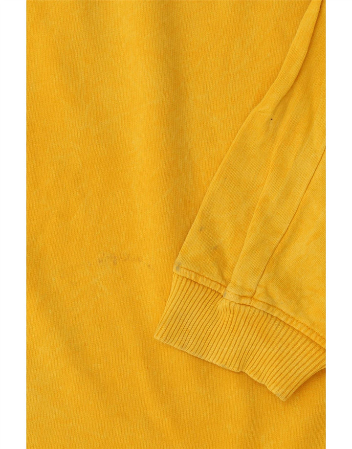 Zara Sweat-shirt surdimensionné pour femme UK 10 Petit coton jaune