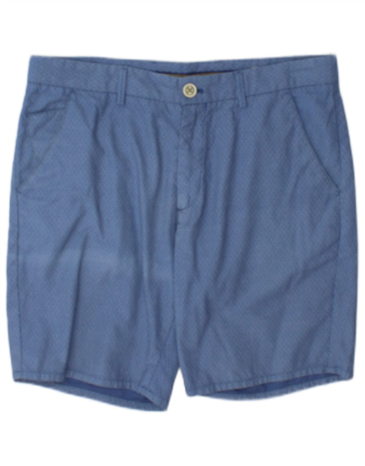 Massimo Dutti Short Chino Homme EU 40 Medium W31 Bleu Coton