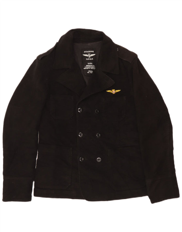 Aviazione Navale Caban Homme UK 38 Moyen Noir Coton