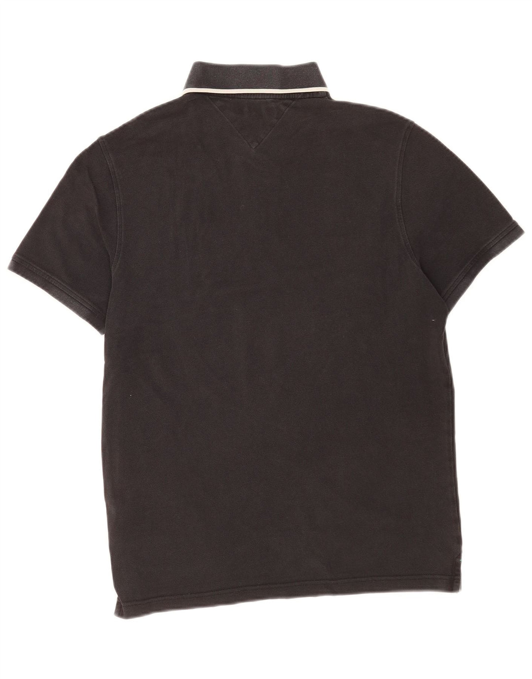 Tommy Hilfiger Polo Homme Coton Rayé Noir Moyen