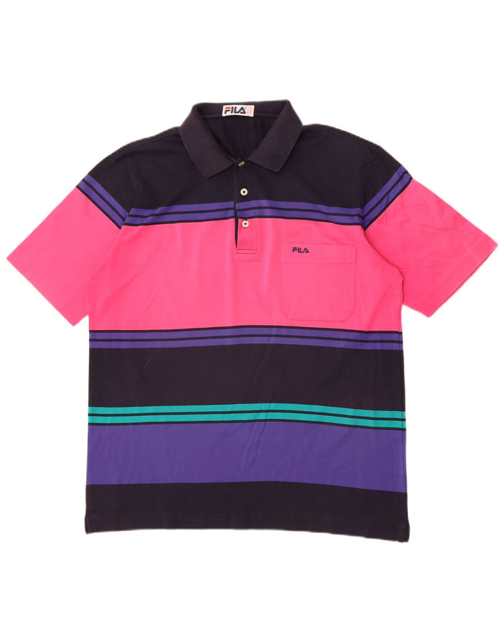 Fila Polo Homme IT 50 Bleu Marine Moyen Colorblock