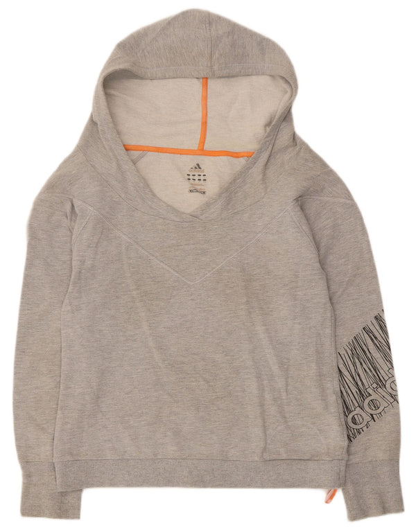 Adidas Clima 365 Graphic Sweat à capuche pour femme UK 10 Petit Gris Moucheté