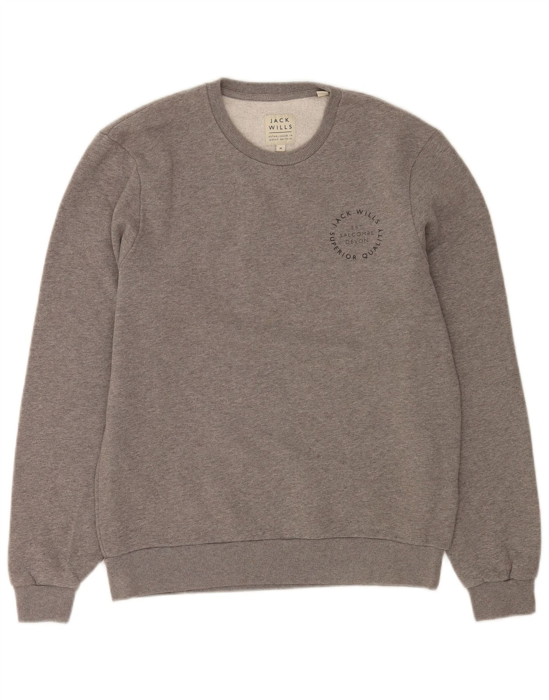 Jack Wills Sweat-Shirt Homme Gris Moyen Moucheté Coton