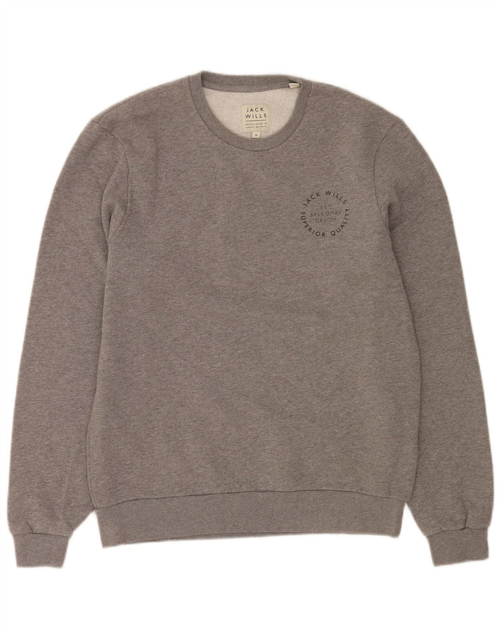 Jack Wills Sweat-Shirt Homme Gris Moyen Moucheté Coton