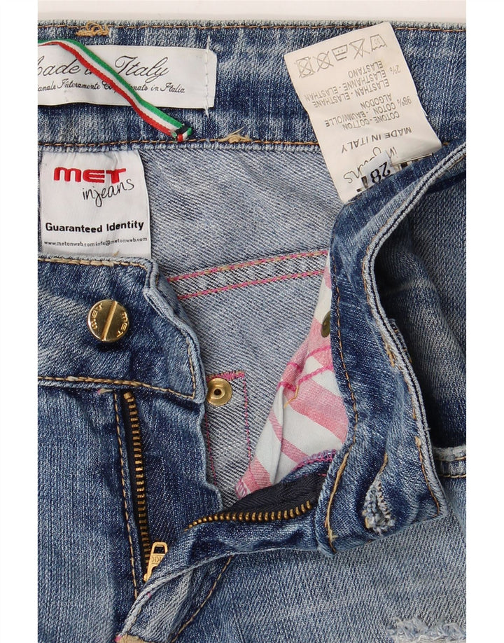 MET Jean droit vieilli femme W28 L31 bleu coton