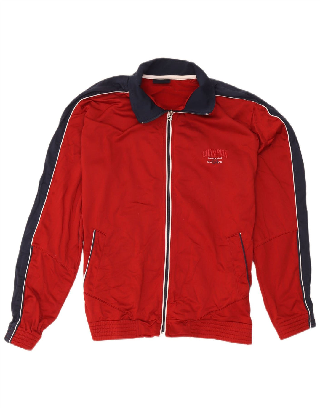 Champion Veste de survêtement pour femme UK 16 Large Rouge Colorblock Polyester