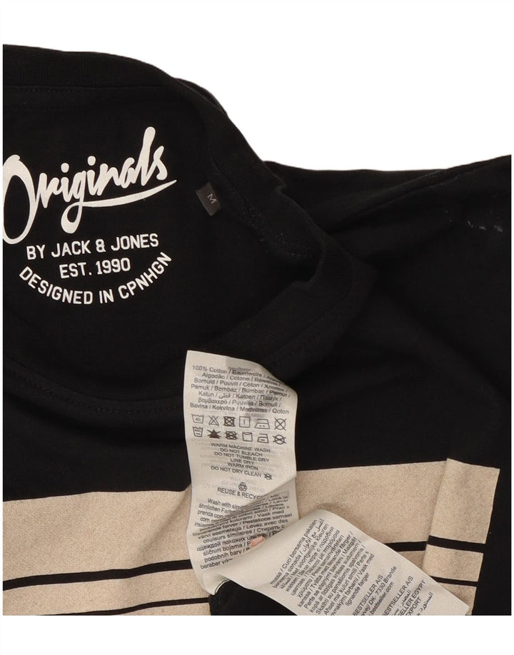 Jack & Jones T-Shirt Graphique Homme Noir Moyen Coton