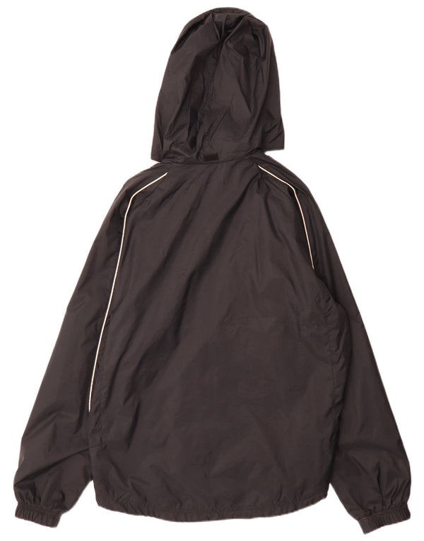 Nike Veste de pluie à capuche pour homme UK 38 Medium Noir Nylon Sports