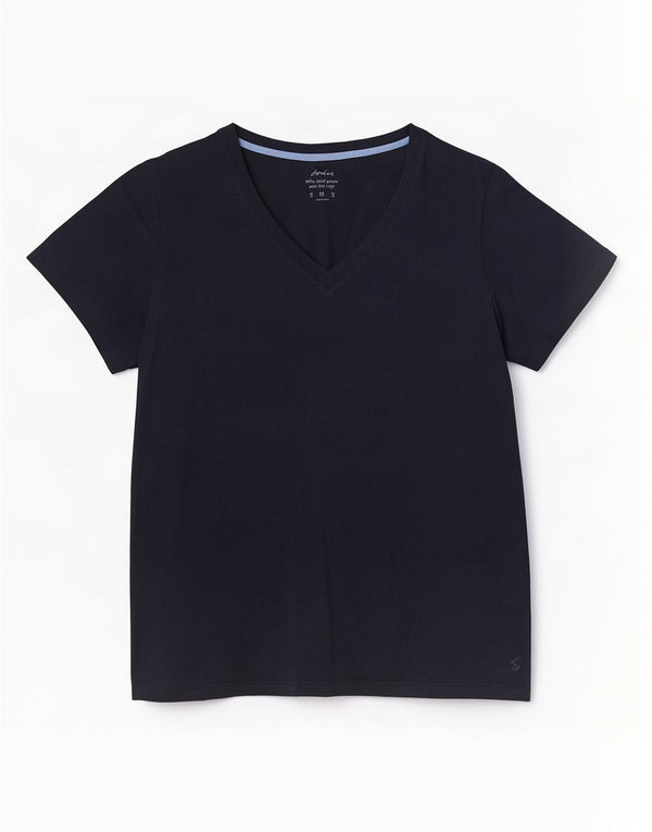 Joules T-Shirt Femme Top UK 18 XL Bleu Marine Coton