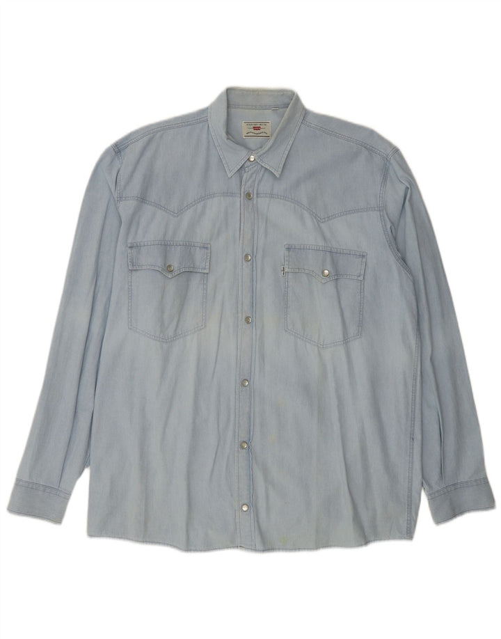 LEVI'S Chemise en Jean Homme Bleu Large Coton