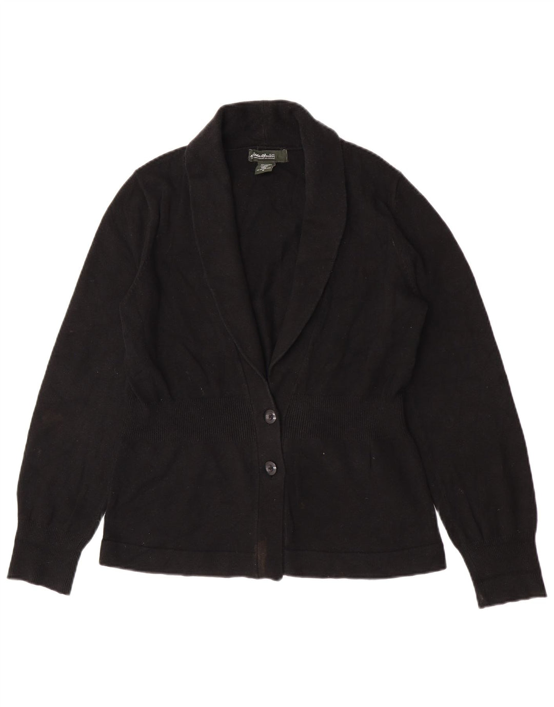 Eddie Bauer Cardigan pour femme en coton noir moyen UK 14