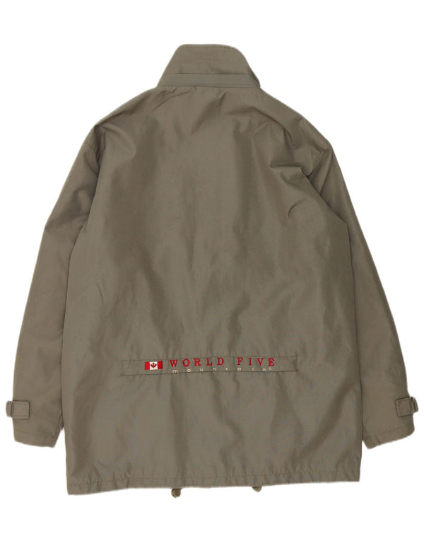 VINTAGE Veste de pluie homme UK 38 Polyester kaki moyen