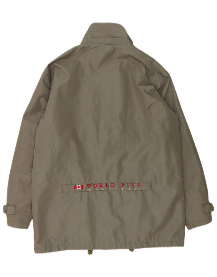 VINTAGE Veste de pluie homme UK 38 Polyester kaki moyen
